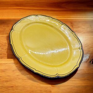 Metlox Poppy Trail La Mancha Gold Stoneware Platter
